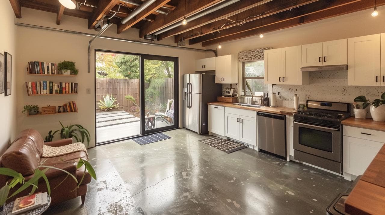 Transitional Style Garage Conversion